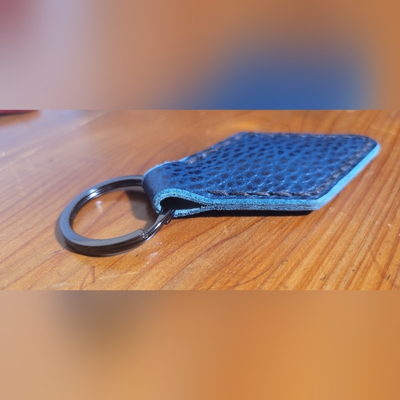 Blue Leather Key Fob - Picture 3 of 3
